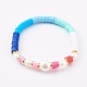 Bracelets extensibles en perles heishi en pâte polymère(BJEW-JB06027-01)-1