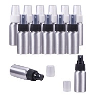 Refillable Aluminum Spray Bottles, Salon Hairdresser Sprayer, Water Spray Bottle, Platinum, White, 104x32mm, Capacity: 30ml(1.01fl. oz)(MRMJ-XCP0001-21)