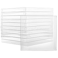 Plastic Gift Storage Case, Rectangle, Clear, 20x18x1.5cm(CON-WH0089-44B)