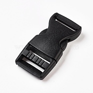 PP Plastic Side Release Buckles, Survival Bracelet Clasps, Black, 65x32x12mm, Hole: 4x25mm(KY-WH0009-11)