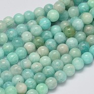 Natural Amazonite Beads Strands, Round, 6mm, Hole: 0.8mm, about 64pcs/strand, 15.7 inch(G-K068-03-6mm)