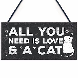 Wood Hanging Door Signs, Wall Decoration, Decorative Props for Indoor, Outdoor, Cat with Word Pattern, Black, 100x200mm(ANIM-PW0004-12A)