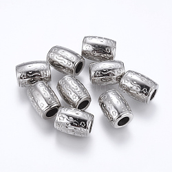 CCB Plastic Beads, Barrel, Platinum, 15.5x11.5mm, Hole: 5.5mm(CCB-K003-27P)