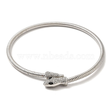 Alloy Round Snake Chain Necklaces(NJEW-Z020-02P)-2