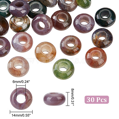 30Pcs Natural Indian Agate Beads(G-AR0005-35)-2