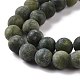 Round Frosted Natural TaiWan Jade Bead Strands(G-M248-8mm-02)-4