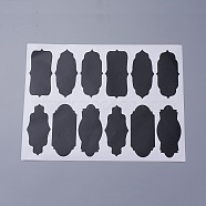 Chalkboard Sticker Labels, Waterproof PVC Decals Handwritten Label Stickers, Kitchen Pantry Home Bottles And Office Label Sticker, Black, 27.9x21.5cm(X-DIY-WH0023-01)