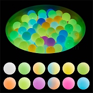 24Pcs 12 Colors Round Luminous Silicone Beads, DIY Nursing Necklaces and Bracelets Making, Chewing Pendants For Teethers, Glow in the Dark, Mixed Color, 12mm, Hole: 2mm(JX328A-01)