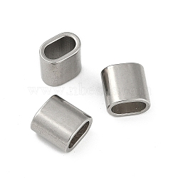 Anti-Tarnish 304 Stainless Steel Beads, Rectangle, Stainless Steel Color, 10x10x6.5mm, Hole: 7x4mm(STAS-Q336-10P)