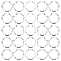 unicraftale 100pcs 304 anneau de liaison en acier inoxydable, rond, couleur inox, 12x0.8~1 mm(STAS-UN0041-24)