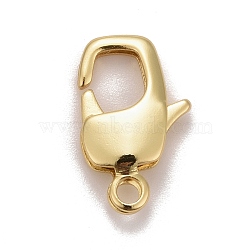 Brass Lobster Claw Clasps, Parrot Trigger Clasps, Cadmium Free & Nickel Free & Lead Free, Long-Lasting Plated, Real 18K Gold Plated, 16x10x3mm, Hole: 2mm(KK-M229-70G)