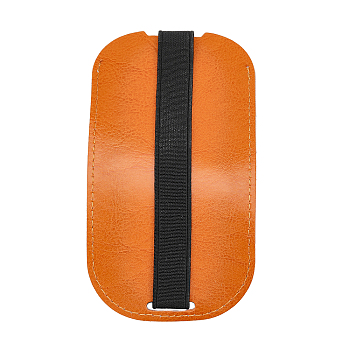 Imitation Leather Mouse Sleeve, Computer Mouse Protective Cover, with Felt Pad, Chocolate, 130x69.5x19mm