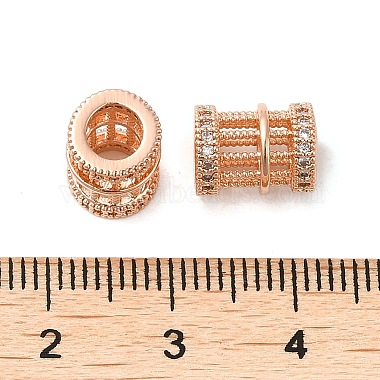 Rack Plating Brass Cubic Zirconia European Beads(KK-K349-05RG)-3