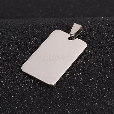 Stainless Steel Color Rectangle Stainless Steel+Other Material Pendants