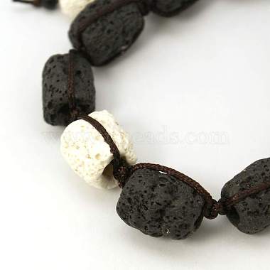 Lava Rock Beads Bracelets(BJEW-D257-2)-2