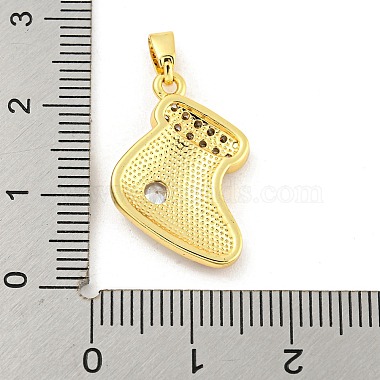 Christmas Brass Micro Pave Cubic Zirconia Pendant(KK-H468-02D-01G)-3