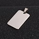 Rectangle 201 Stainless Steel Tag Pendants(STAS-I032-120)-1