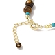 Natural Pearl & Tiger Eye & Synthetic Turquoise Beaded Bracelets(BJEW-C051-11G)-3