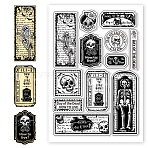 PVC Plastic Clear Stamps, for DIY Scrapbooking, Photo Album Decorative, Cards Making, Skeleton, 160x110mm(DIY-WH0631-0427)