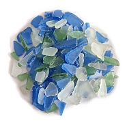 Glass Cabochons, Large Sea Glass, Tumbled Frosted Beach Glass for Arts & Crafts Jewelry, Irregular Shape, Random Color, 10~50mm, about 1000g/bag(PW-WG60399-01)