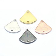 Brass Links connectors, Lead Free & Cadmium Free & Nickel Free, Triangle, Mixed Color, 12.5x13x1mm, Hole: 1mm(KK-P155-69-NR)