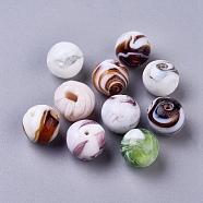 Handmade Lampwork Beads, Round, Mixed Color, 14mm, Hole: 1~2mm(X-LAMP-R111-M)