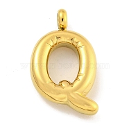 Ion Plating(IP) 304 Stainless Steel Pendants, Letter Charm, Golden, Letter Q, 26x15x4.5mm, Hole: 3mm(STAS-C102-16G-Q)