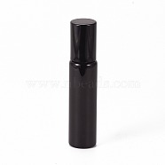 Glass Essential Oil Empty Perfume Bottles, with Aluminum Roller Ball, Black, 7.7cm, capacity: 10ml(MRMJ-WH0056-64A)