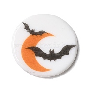 Halloween Series Acrylic Cbabochons, Black, Bat, 25x3mm(OACR-M012-03)