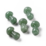 Natural Green Aventurine GuaSha Stone, Gua Sha Scraping Massage Tool, for SPA Relaxing Meditation Massage, Mushroom Shaped, 36.5~37.5x21.5~22.5mm(G-A205-25K)