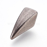 Zinc Alloy Craft Solid Screw Rivet, DIY Leather Craft Nail, Shark Fin Shape, Gunmetal, 17x9.5x10mm(PALLOY-WH0018-01B)