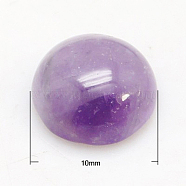 Natural Amethyst Cabochons, Half Round/Dome, 10x4~5mm(G-H1596-FR-10mm-27)