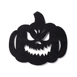 Wool Felt Pumpkin Jack-O'-Lantern Party Decorations, Halloween Themed Display Decorations, for Decorative Tree, Banner, Garland, Black, 91x100x2mm(AJEW-P101-04B)