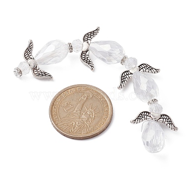 Angel Fairy Shape Electroplate Transparent Glass Beads Strands(AJEW-JB01172-01)-3