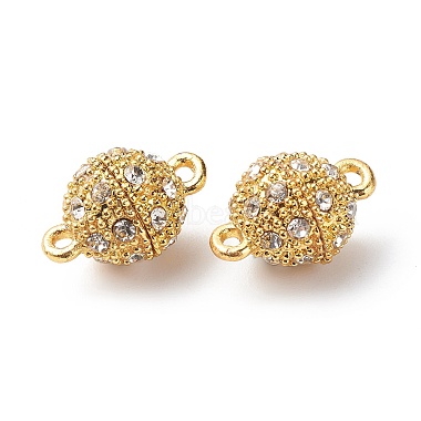 Alloy Rhinestone Magnetic Clasps with Loops(RB-H116-2-M)-3