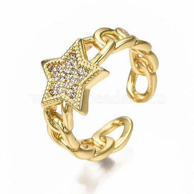 Brass Micro Pave Clear Cubic Zirconia Cuff Rings(RJEW-N035-002-NF)-5