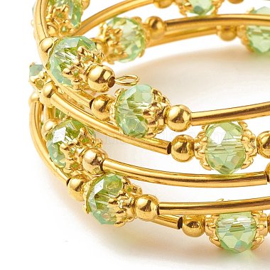 bracelet enroulé de perles de verre bling(BJEW-JB07746-05)-4