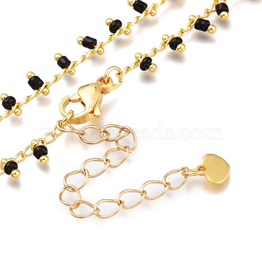 Brass Glass Beaded   Necklaces(X-NJEW-JN03135-03)-3