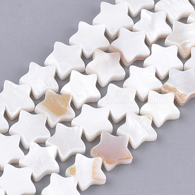 10mm Creamy White Star Freshwater Shell Beads
