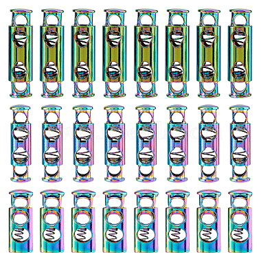 24Pcs 3 Styles Alloy Spring Cord Locks(FIND-HS0001-96)-1