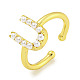 Rack Plating Brass Open Cuff Rings for Women(RJEW-F162-01G-U)-1