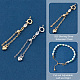 Elite 4Pcs 2 Colors Alloy & Brass Chain Extender with Cubic Zirconia(FIND-PH0017-99)-4