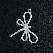 201 Stainless Steel Pendants, Dragonfly, Stainless Steel Color, 18x24x1mm, Hole: 1.5mm(STAS-S105-JN369-1)