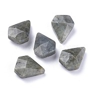 Natural Labradorite Pendants, Faceted, Diamond, 21x17x8.5mm, Hole: 1.2mm(G-L564-002-C01)