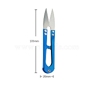 High-carbon Steel Scissors, Embroidery Scissors, Sewing Scissors, Blue, 105x25mm(PW-WG99623-04)