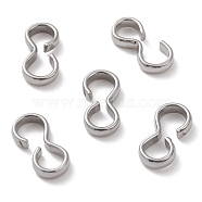 304 Stainless Steel Quick Link Connectors, Number 3 Shape, Stainless Steel Color, 12x6x2mm, Inner Diameter: 10x4mm(STAS-G243-24P)