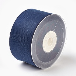 Rayon and Cotton Ribbon, Twill Tape Ribbon, Herringbone Ribbon, Midnight Blue, 1 inch(25mm), about 50yards/roll(45.72m/roll)(SRIB-F007-370-25mm)
