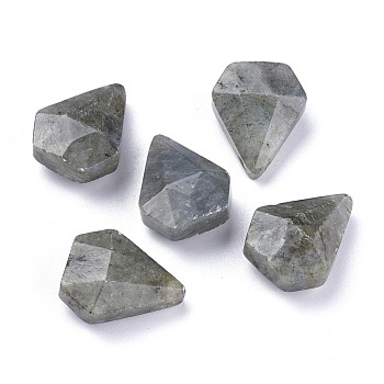 Natural Labradorite Pendants, Faceted, Diamond, 21x17x8.5mm, Hole: 1.2mm