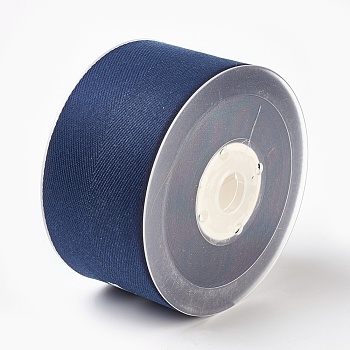 Rayon and Cotton Ribbon, Twill Tape Ribbon, Herringbone Ribbon, Midnight Blue, 1 inch(25mm), about 50yards/roll(45.72m/roll)