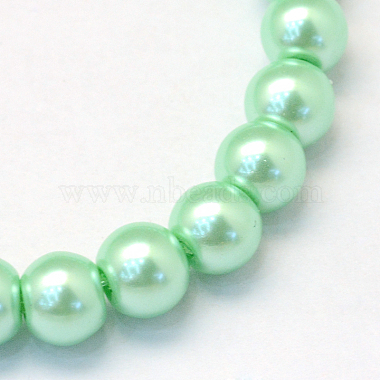 Baking Painted Pearlized Glass Pearl Round Bead Strands(HY-Q330-8mm-63)-2